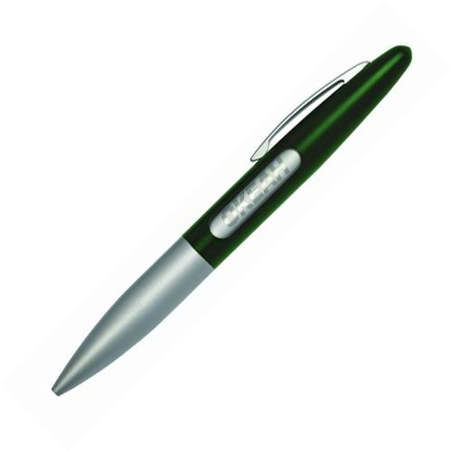 Ручка шариковая "Window", цвет серебристый с зеленым