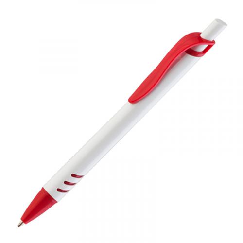 Ручка шариковая "Boston", цвет белый с красным