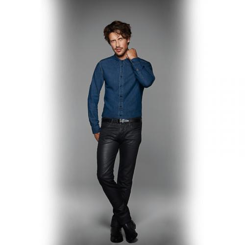 Рубашка  мужская DNM Vision/men, темно-синий джинсовый/deep blue denim, размер M, арт. 3616-891 - вид 1 из 4