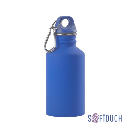 Бутылка для воды "Финиш" с одной стенкой, покрытие soft touch, 0,5, синяя, арт. 6359-2 - вид 1 из 4