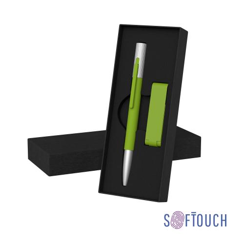 Набор ручка "Clas" + флеш-карта "Case" 8 Гб в футляре, зеленое яблоко, покрытие soft touch, арт. 6921-63S/8Gb - вид 1 из 2