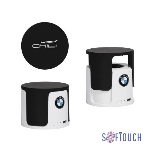 Беспроводная Bluetooth колонка "Echo", покрытие soft touch, цвет белый с черным
