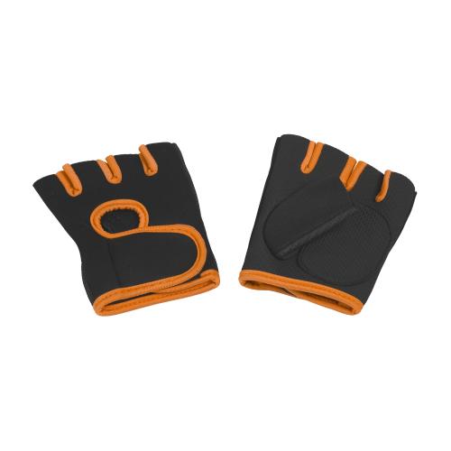 Перчатки для фитнеса "Рекорд", черный/оранжевый, размер M, арт. 9050-3/10M - вид 1 из 2
