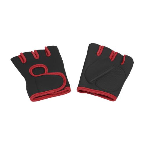 Перчатки для фитнеса "Рекорд", черный/красный, размер XL, арт. 9050-3/4XL - вид 1 из 2