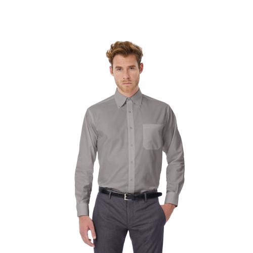 Рубашка мужская с длинным рукавом Oxford LSL/men, цвет серый