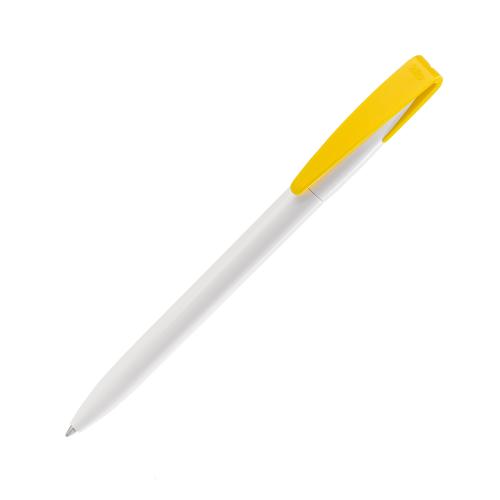 Ручка шариковая COBRA, цвет белый с желтым