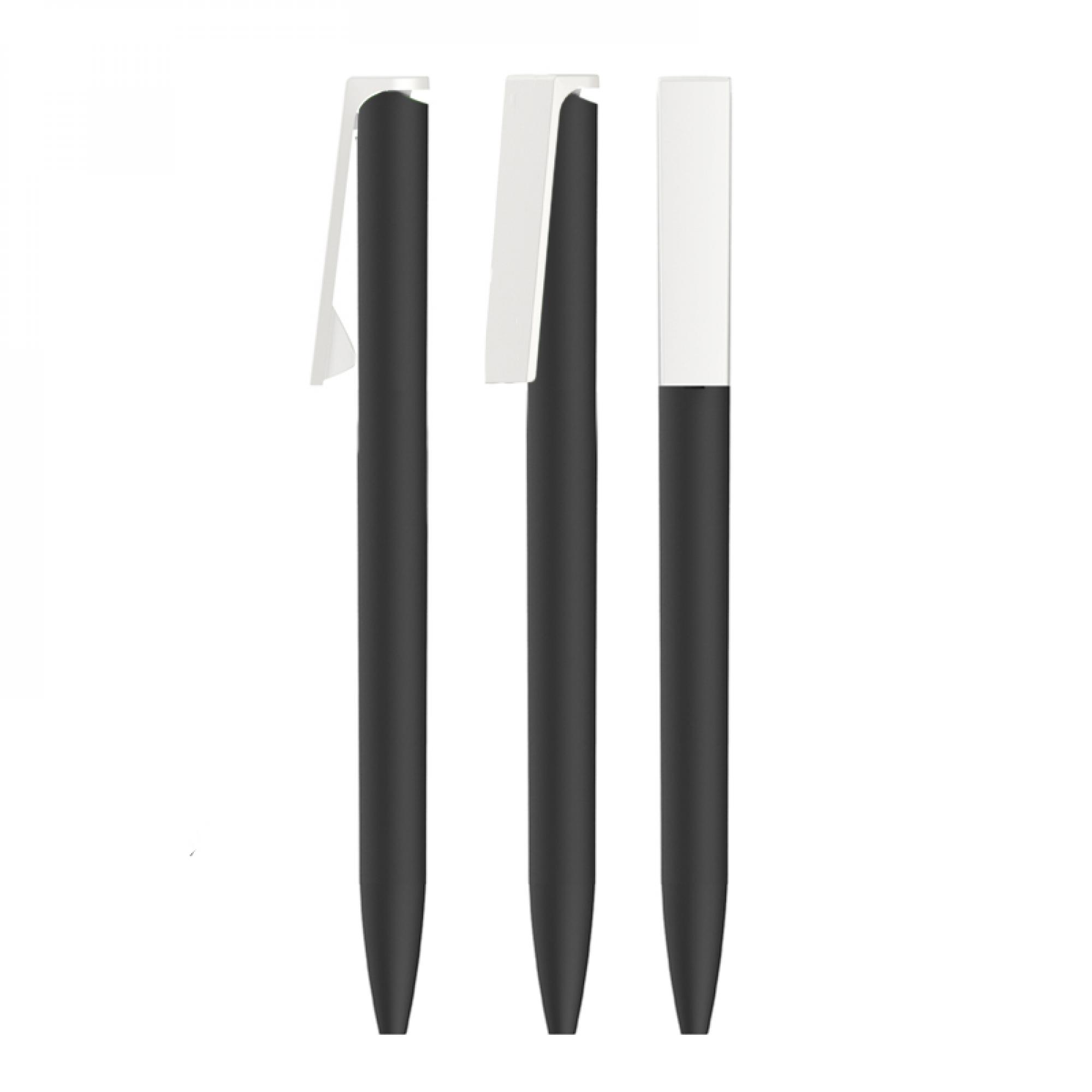 Ручка шариковая "Clive", черный, покрытие soft touch, арт. 7428-3/1 - вид 3 из 5