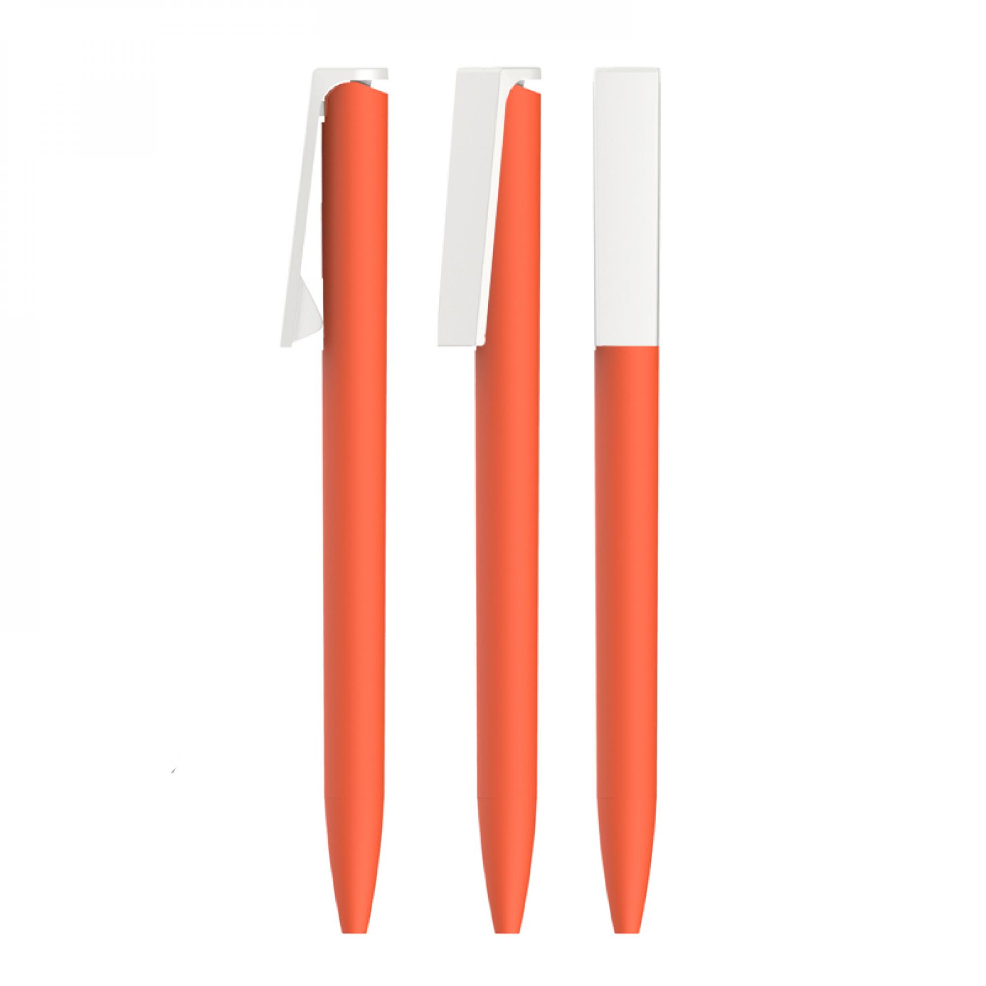 Ручка шариковая "Clive", оранжевый, покрытие soft touch, арт. 7428-10/1 - вид 3 из 5
