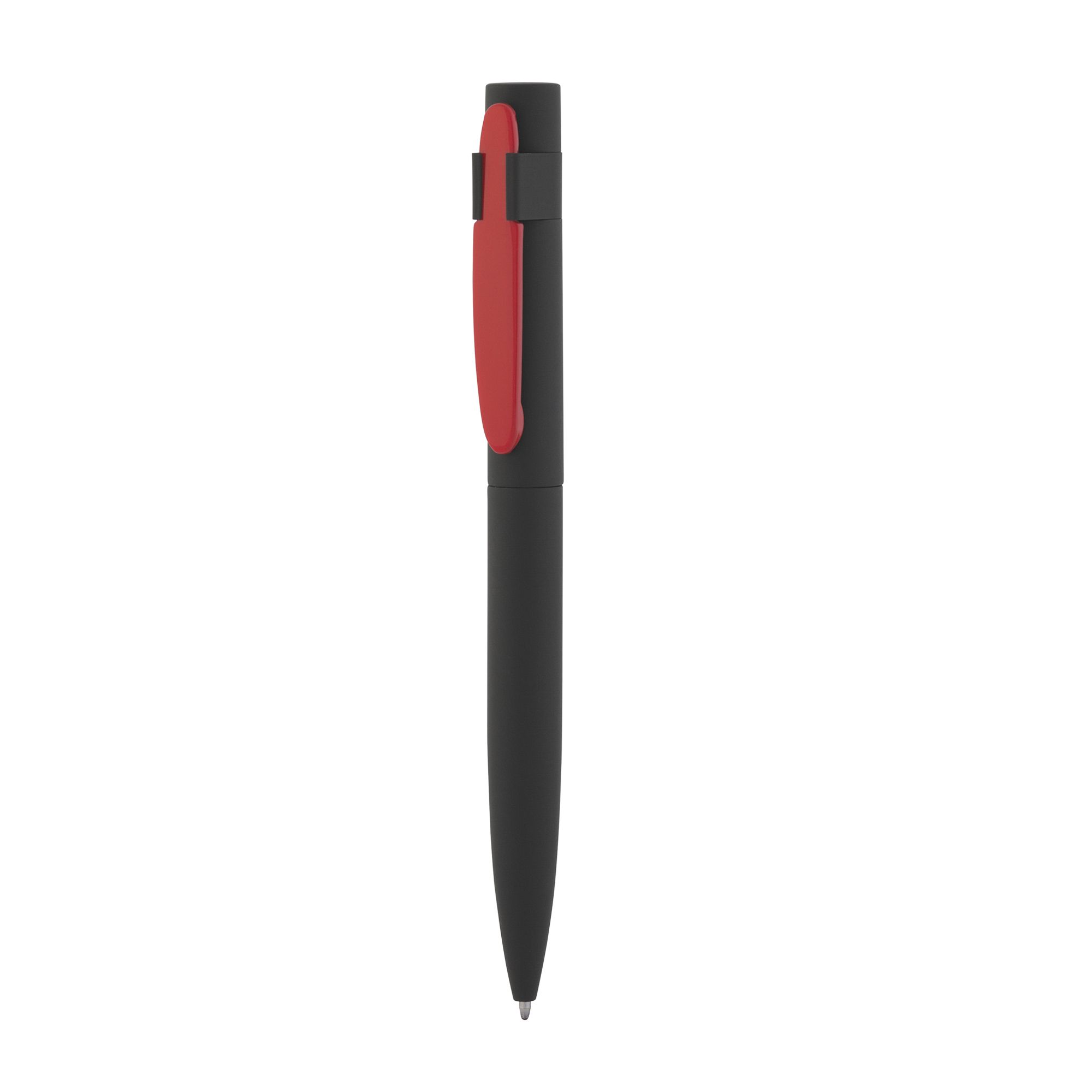 Ручка шариковая "Lip", черный/красный, покрытие soft touch, арт. 6844-3/4S - вид 3 из 4