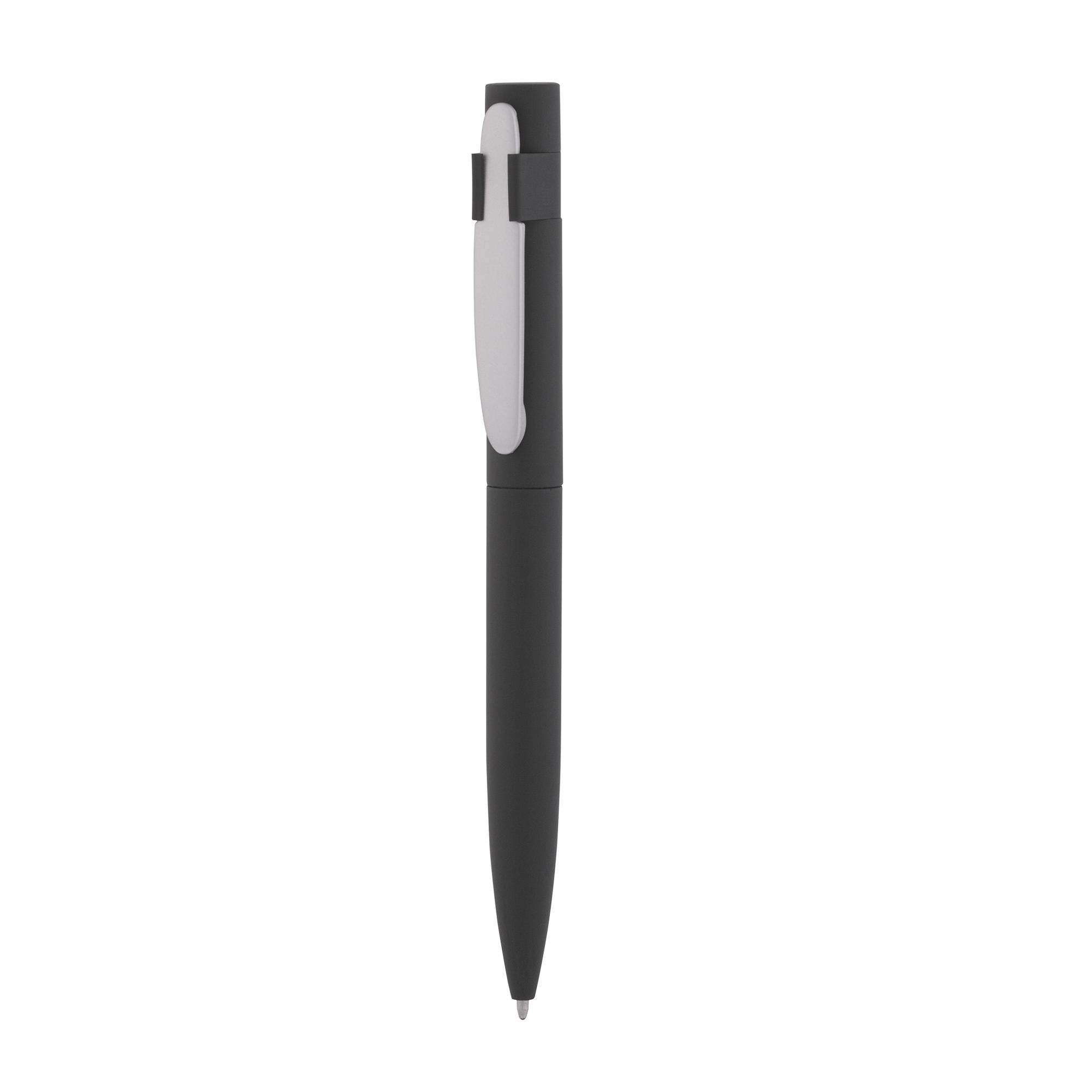 Ручка шариковая "Lip", черный/серебристый, покрытие soft touch, арт. 6844-3/SS - вид 3 из 4