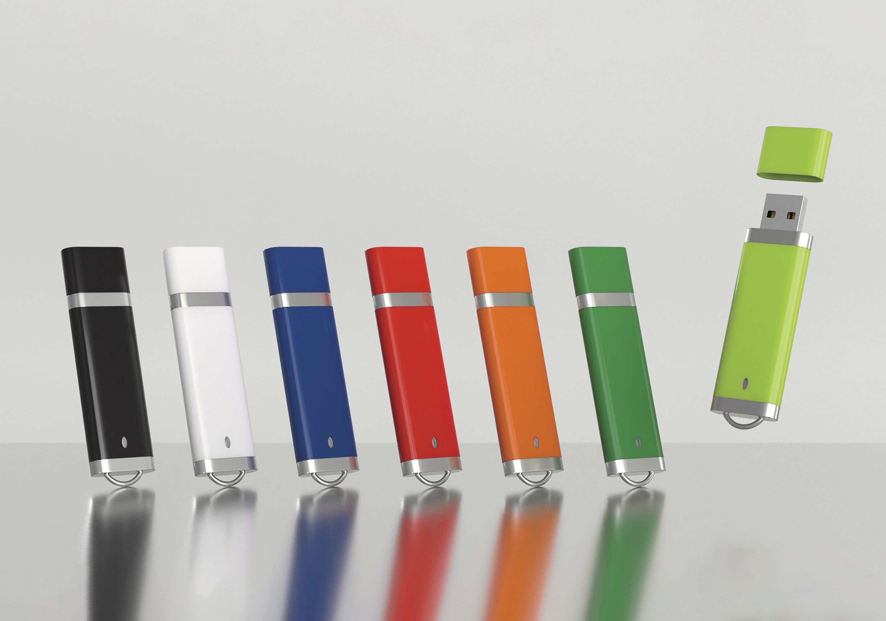 Флеш-карта USB 8GB "Абсолют", белая, арт. 8803-1/8GB - вид 2 из 3