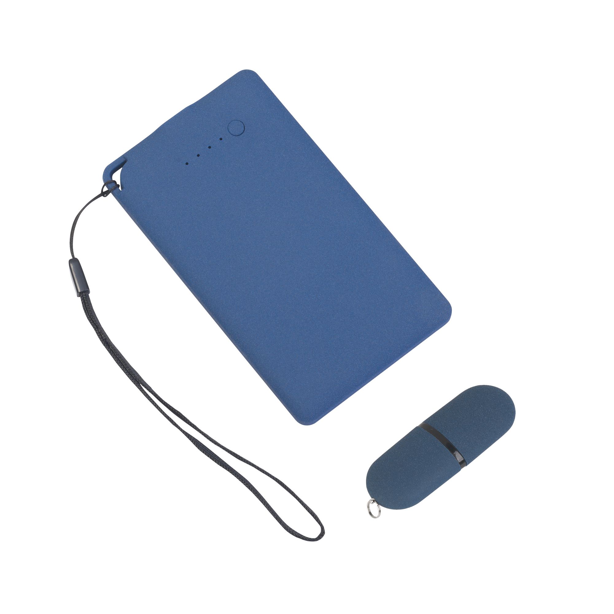 Набор "Камень" на 2 предмета, 4000 mAh /16Gb, с покрытием soft grip, темно-синий , арт. 8843-21 - вид 2 из 5