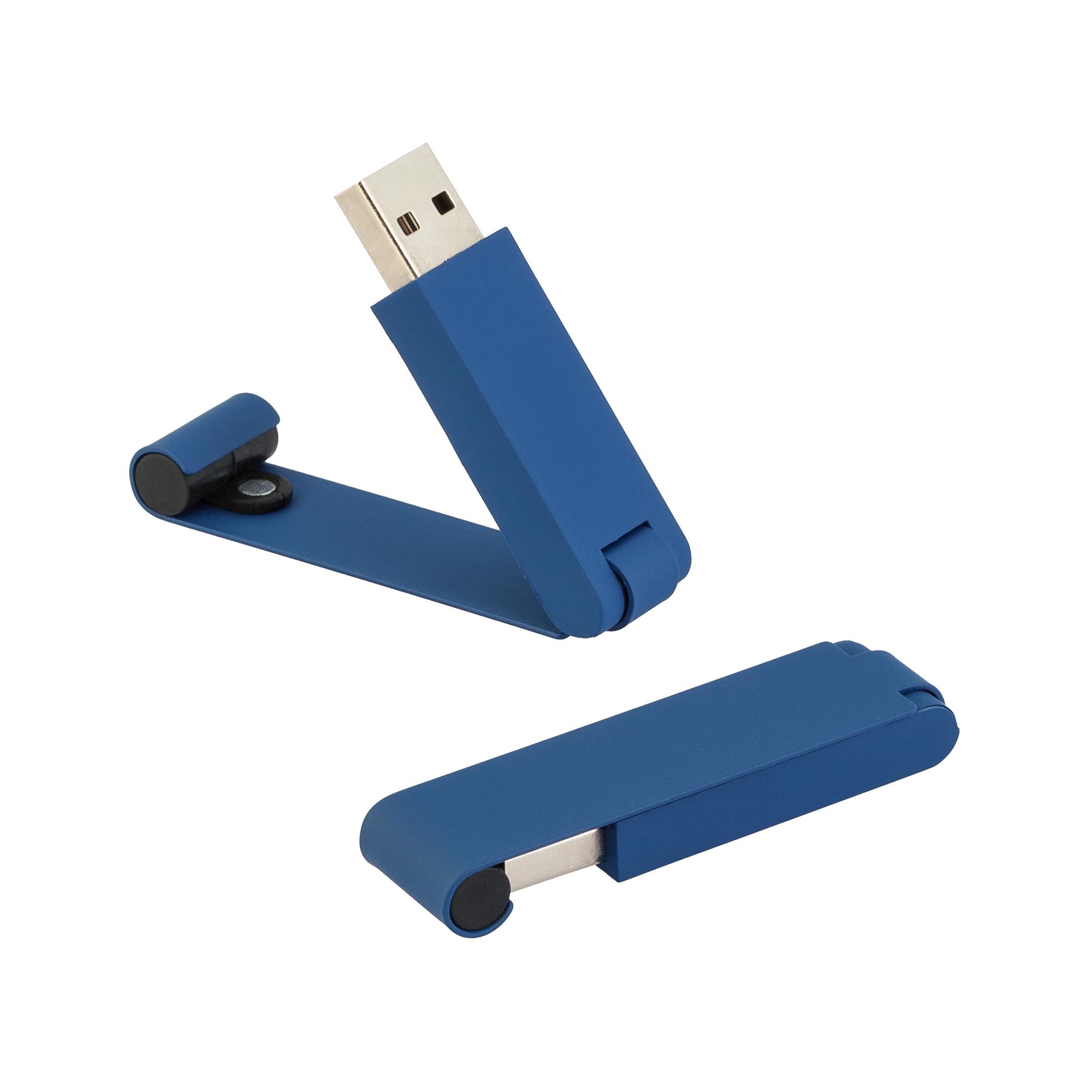 Флеш-карта "Case", объем памяти 8GB, темно-синий, покрытие soft touch, арт. 6837-21S/8Gb - вид 2 из 3