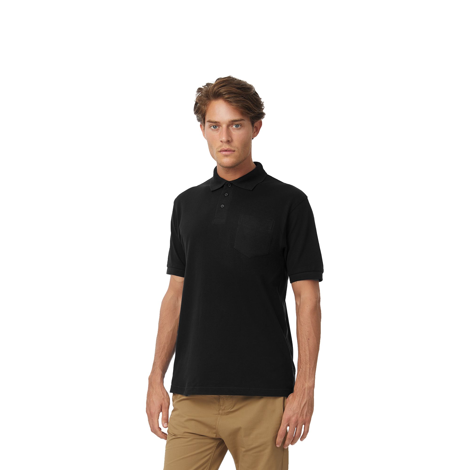 Поло Safran Pocket, черное/black, размер XL, арт. 7615-3XL - вид 1 из 3