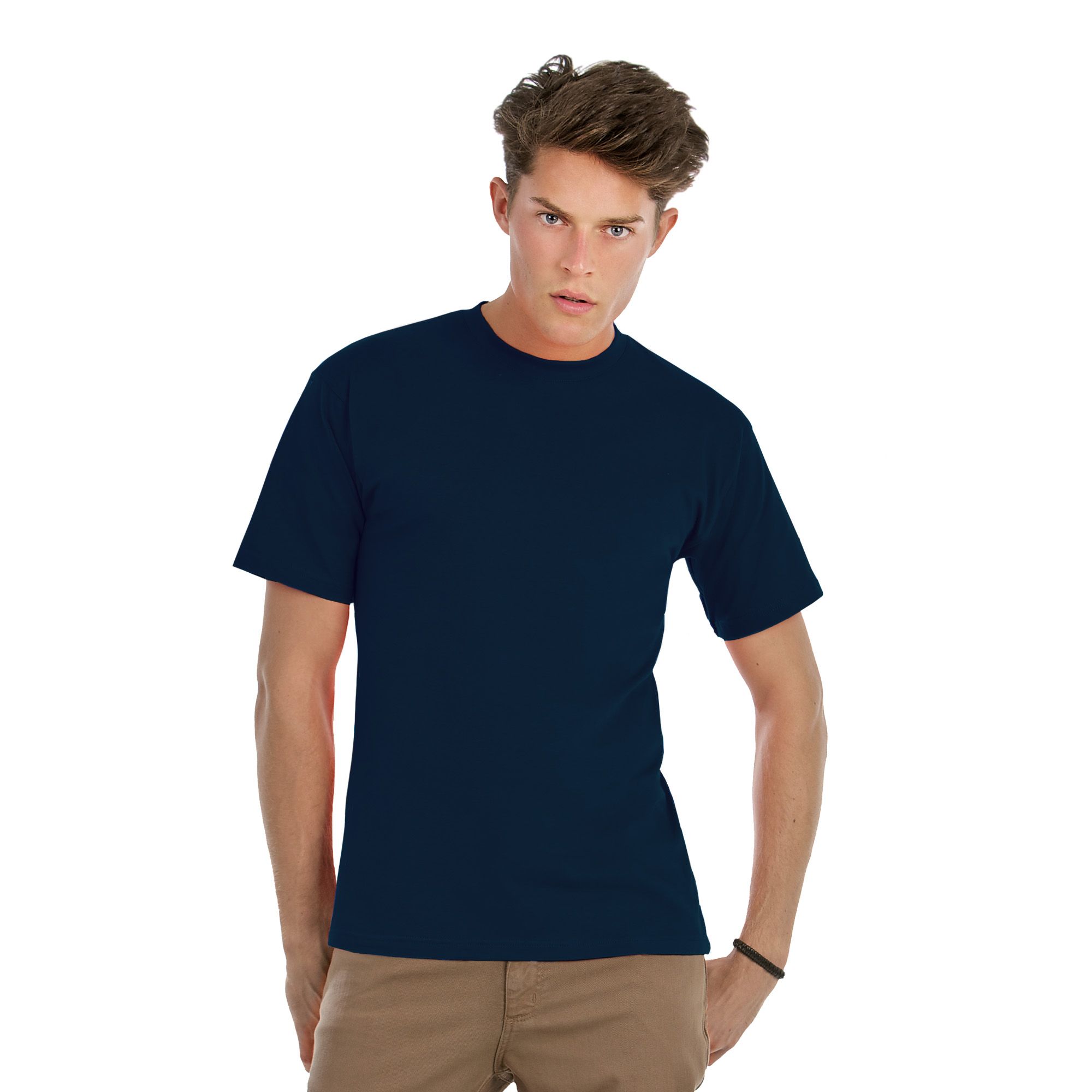 Футболка Exact 190, темно-синяя/navy, размер S, арт. 3711-23 - вид 2 из 3