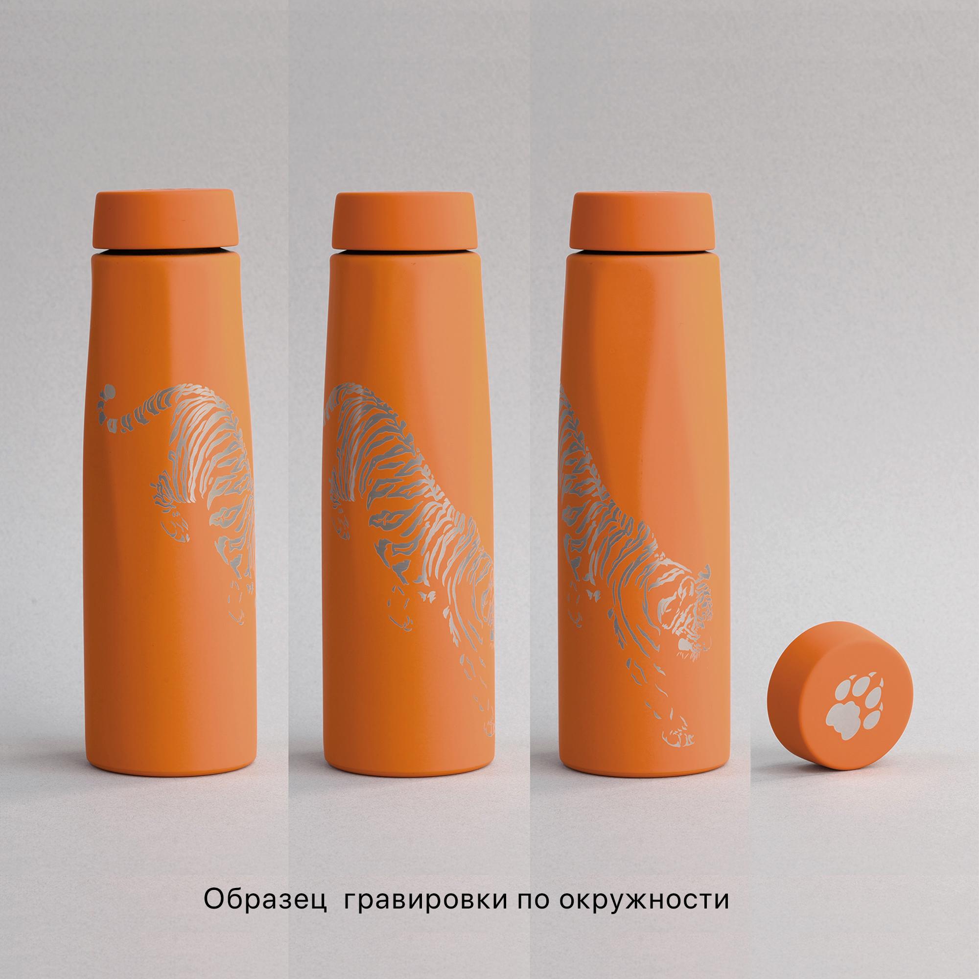Термос "Calypso" 500 мл, покрытие soft touch, оранжевый, арт. 6410-10_WB - вид 3 из 5
