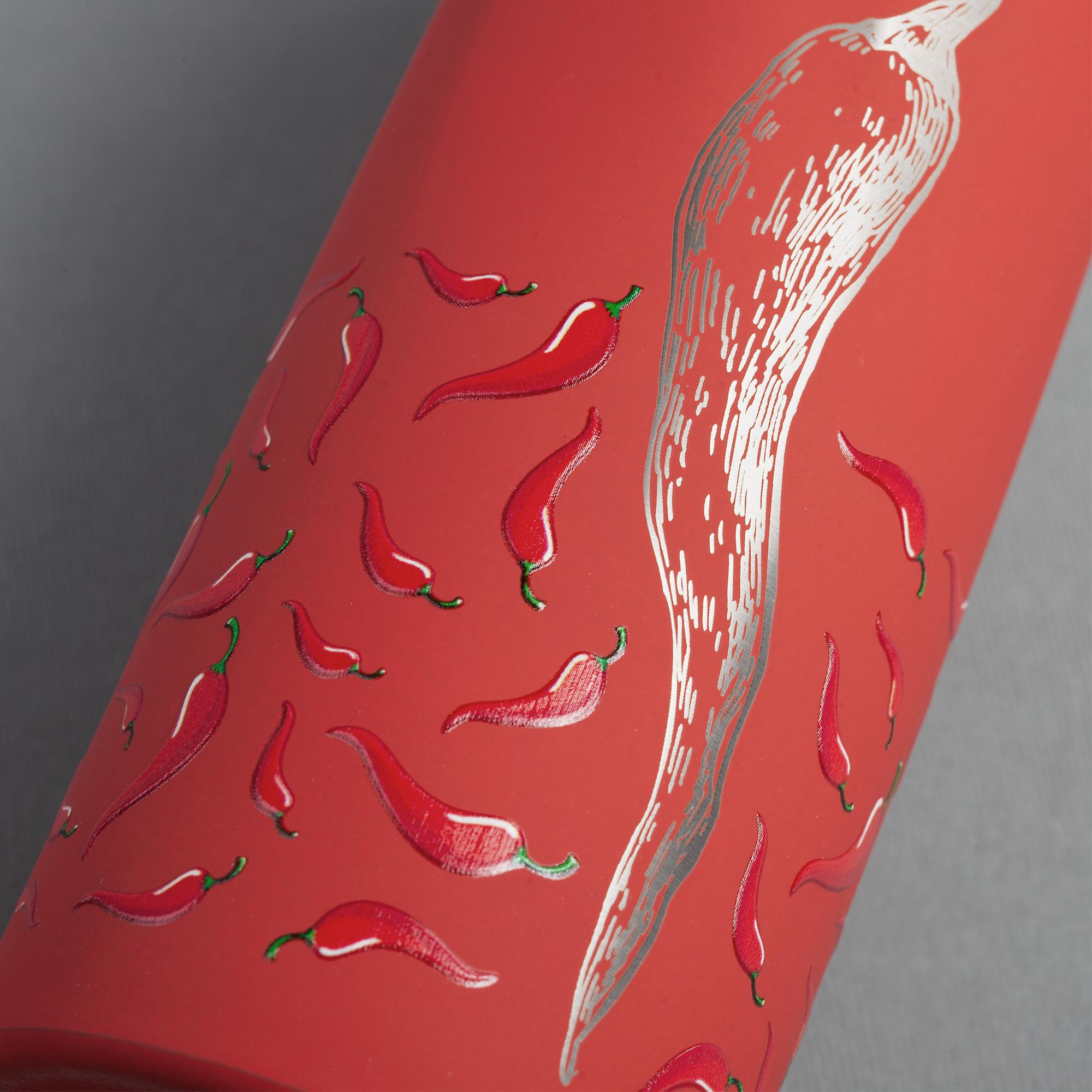 Термос "Calypso_CHILI перцы" 500 мл, покрытие soft touch, красный, арт. 6410-4_UV - вид 3 из 5