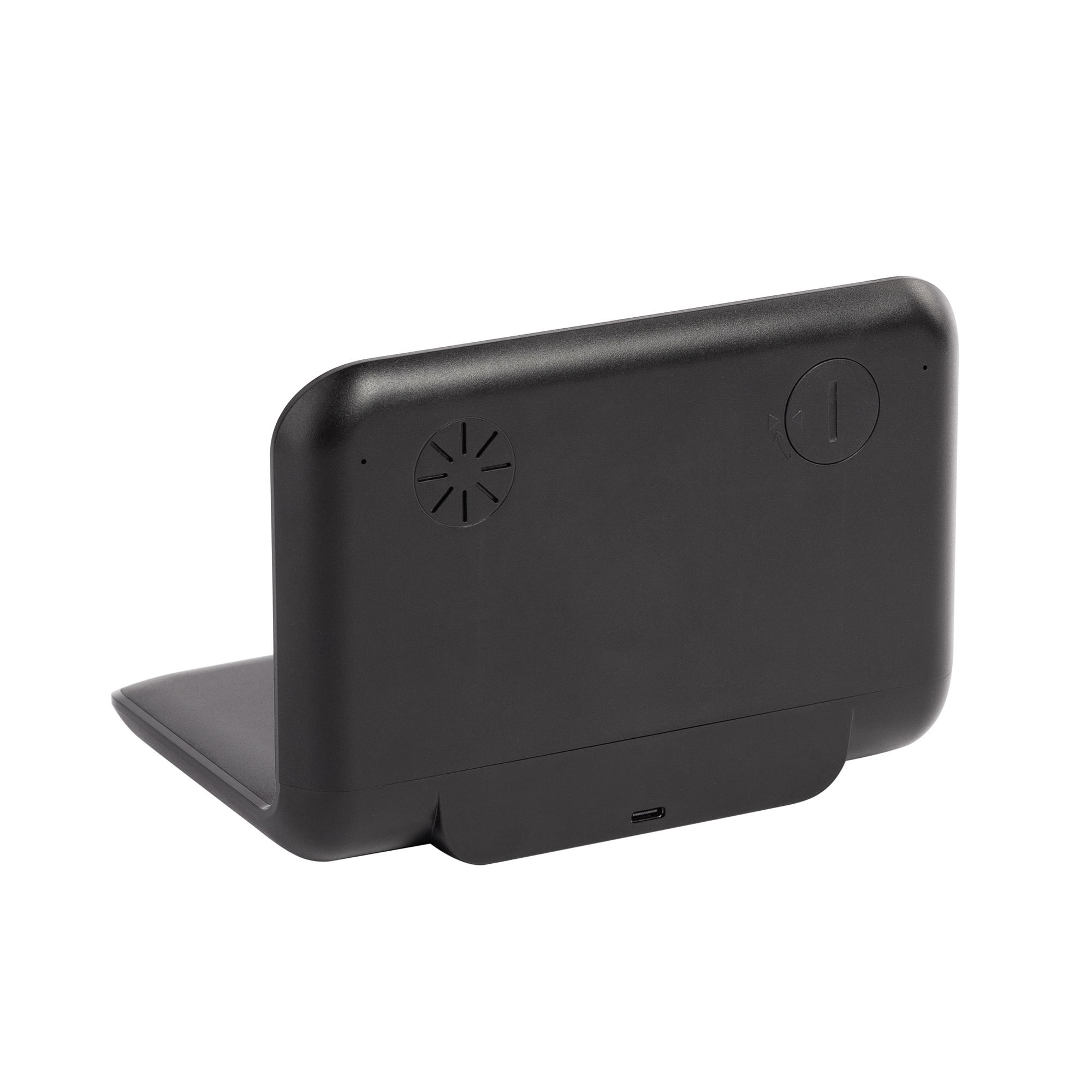 Настольные часы "Smart Time" с беспроводным (15W) зарядным устройством, будильником и термометром, со съёмным дисплеем, черный , арт. 9611-3 - вид 5 из 8