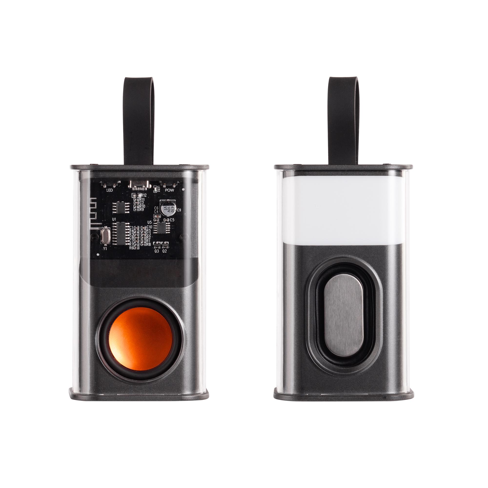 Bluetooth колонка "Hi-Fi" 5Вт с разноцветной подсветкой и прозрачным корпусом, арт. 9625-3 - вид 2 из 8