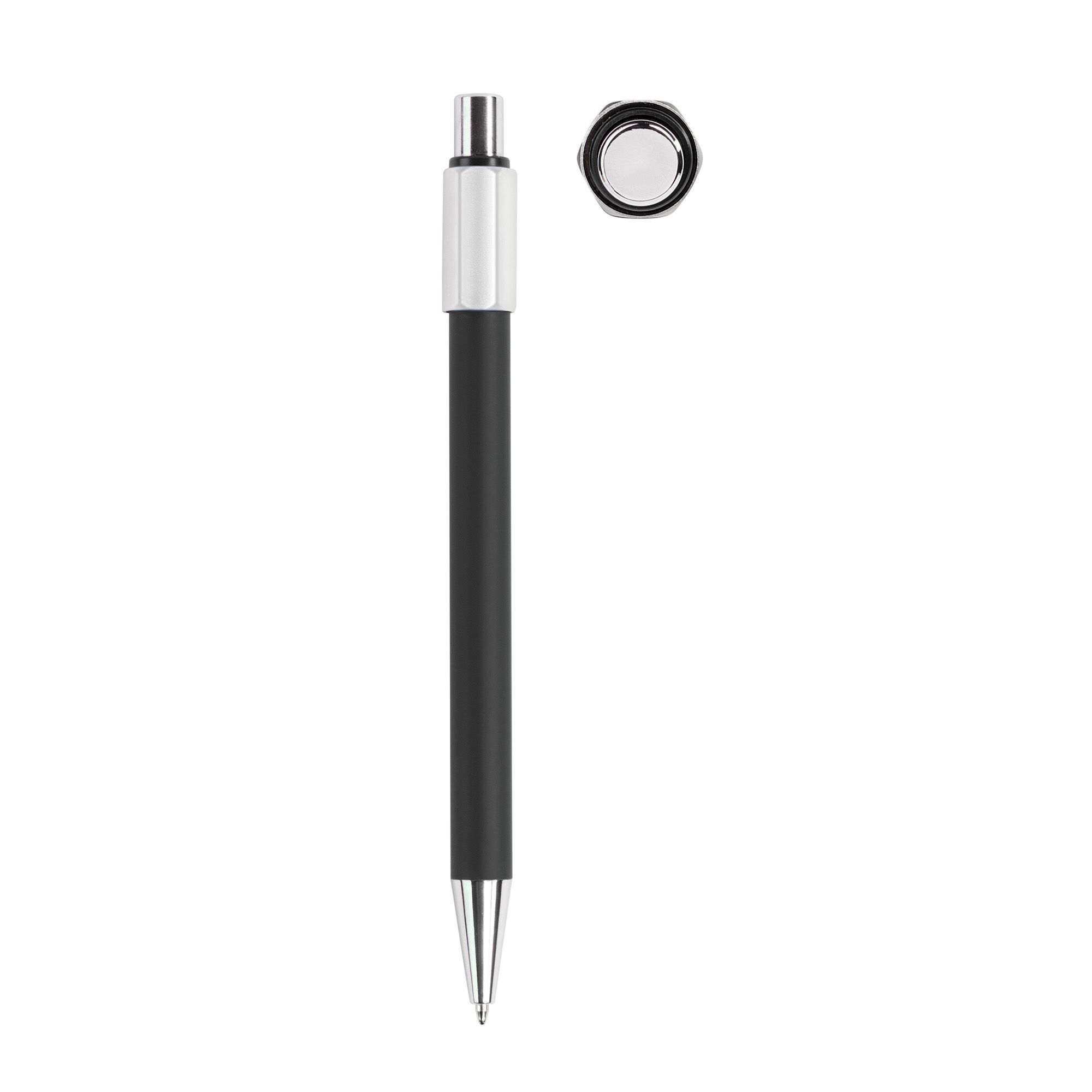 Ручка шариковая "Spin" с 6ти-гранным спиннером, черный, покрытие soft touch, арт. 7600-3 - вид 7 из 7