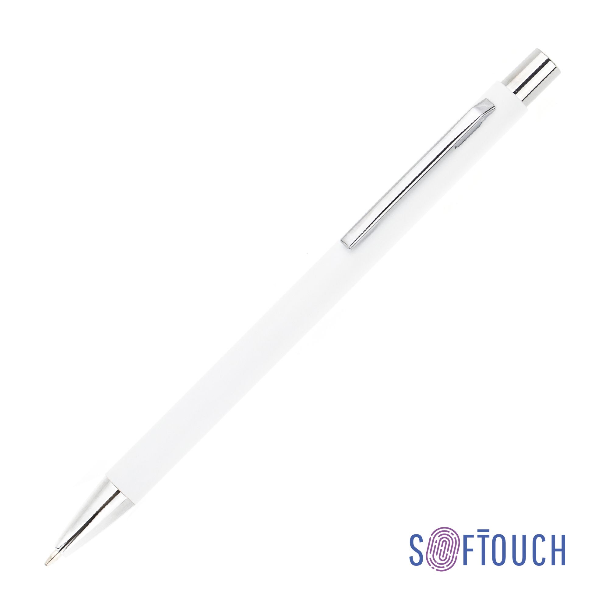 Ручка шариковая "Trade", белый, покрытие soft touch, арт. 7460-1S - вид 1 из 7