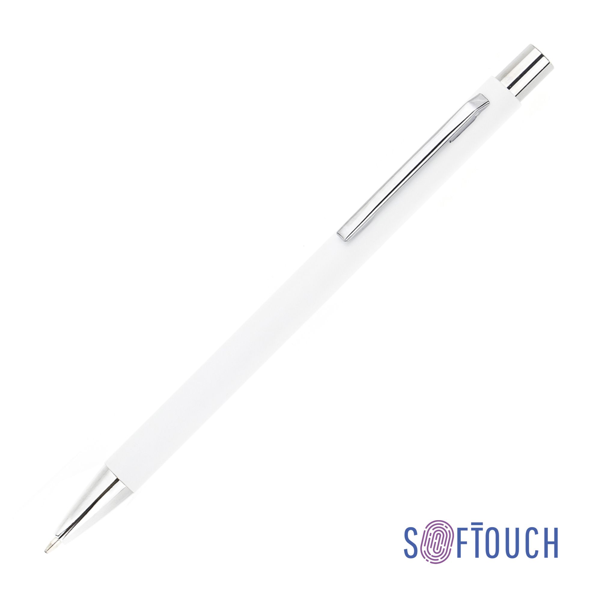 Ручка шариковая "Trade", белый, покрытие soft touch, арт. 7460-1S - вид 1 из 6