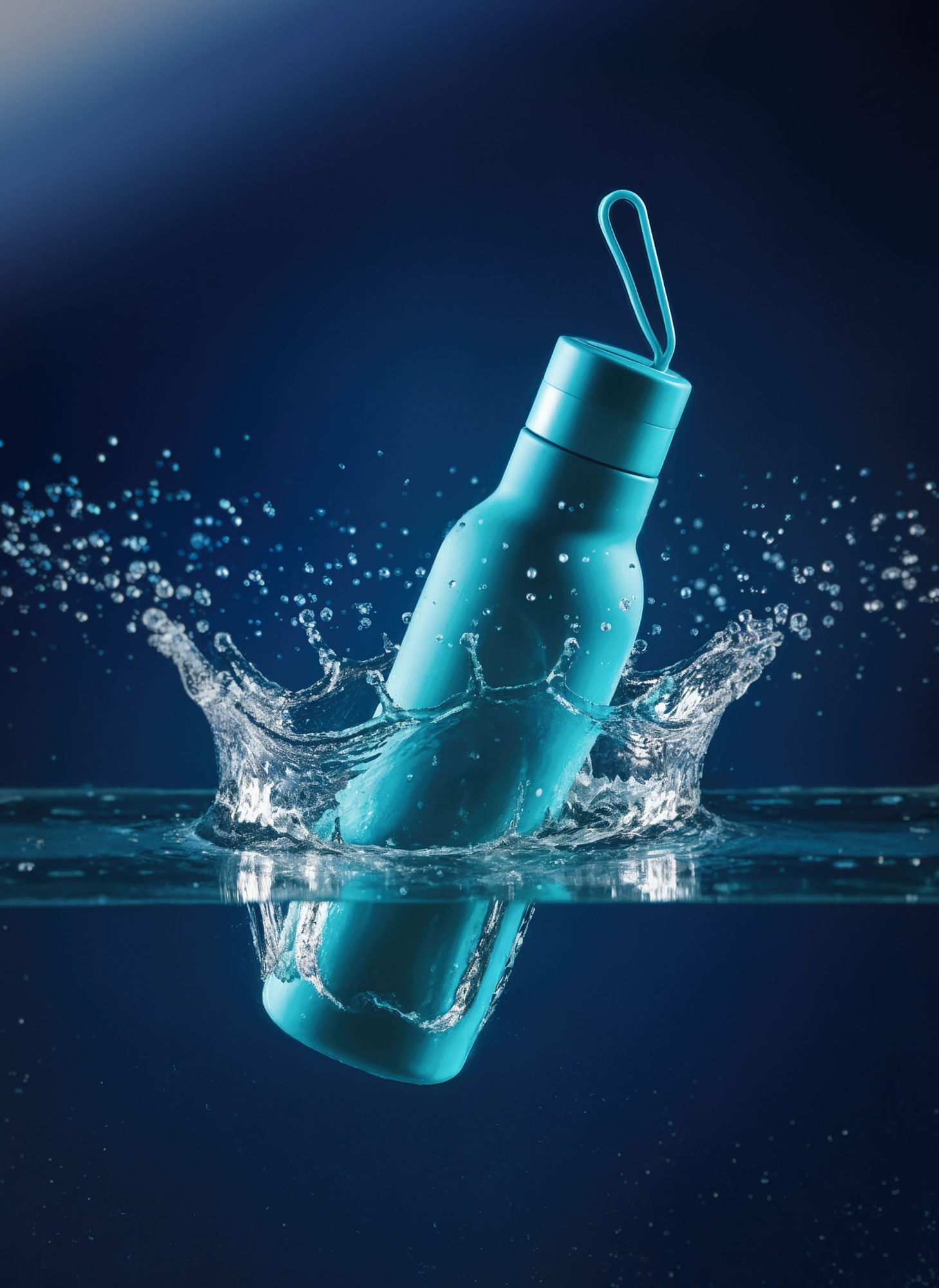 Бутылка для воды "Фитнес" с одной стенкой, покрытие soft touch, 0,7, бирюзовая, арт. 6358-44 - вид 2 из 10