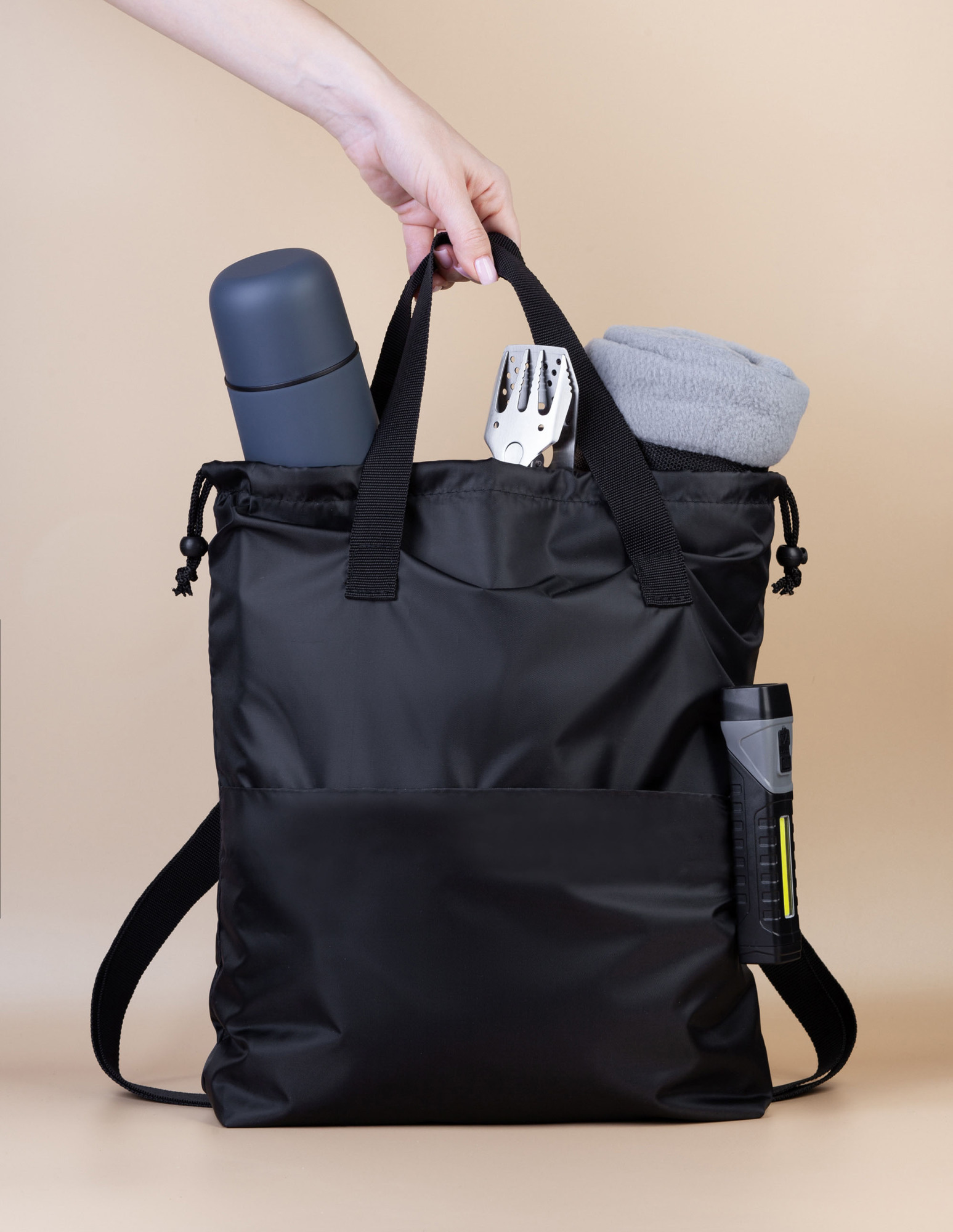 Сумка-рюкзак "Carry", черный, арт. 9950-3 - вид 1 из 5