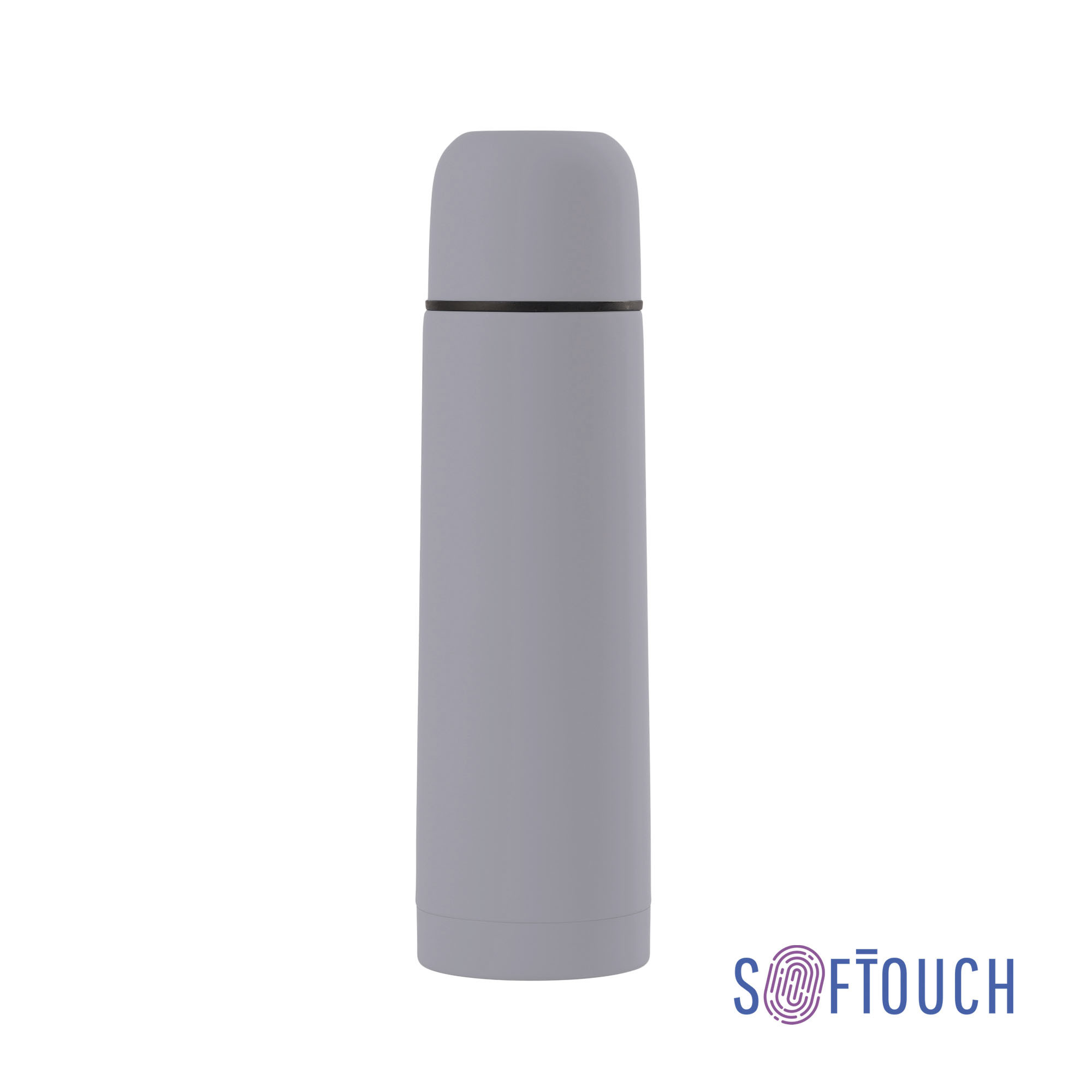 Термос "Крит", покрытие soft touch 0,5 л., серый, арт. 6330-7 - вид 1 из 5