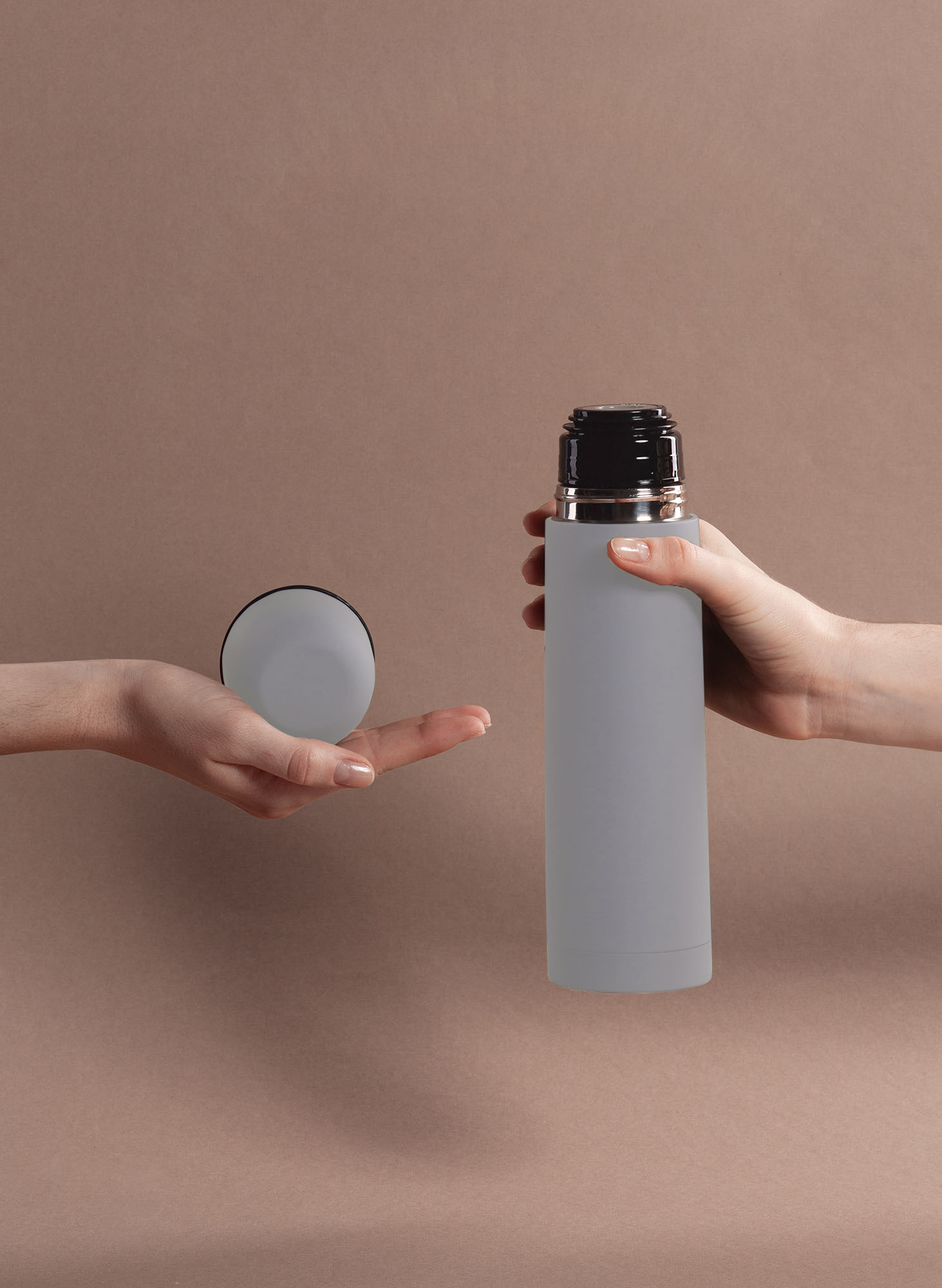 Термос "Крит", покрытие soft touch 0,5 л., серый, арт. 6330-7 - вид 2 из 5