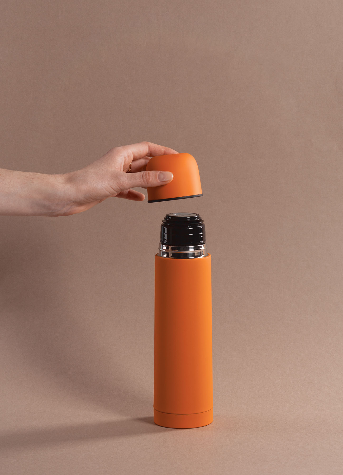 Термос "Крит", покрытие soft touch 0,5 л., оранжевый, арт. 6330-10 - вид 2 из 5