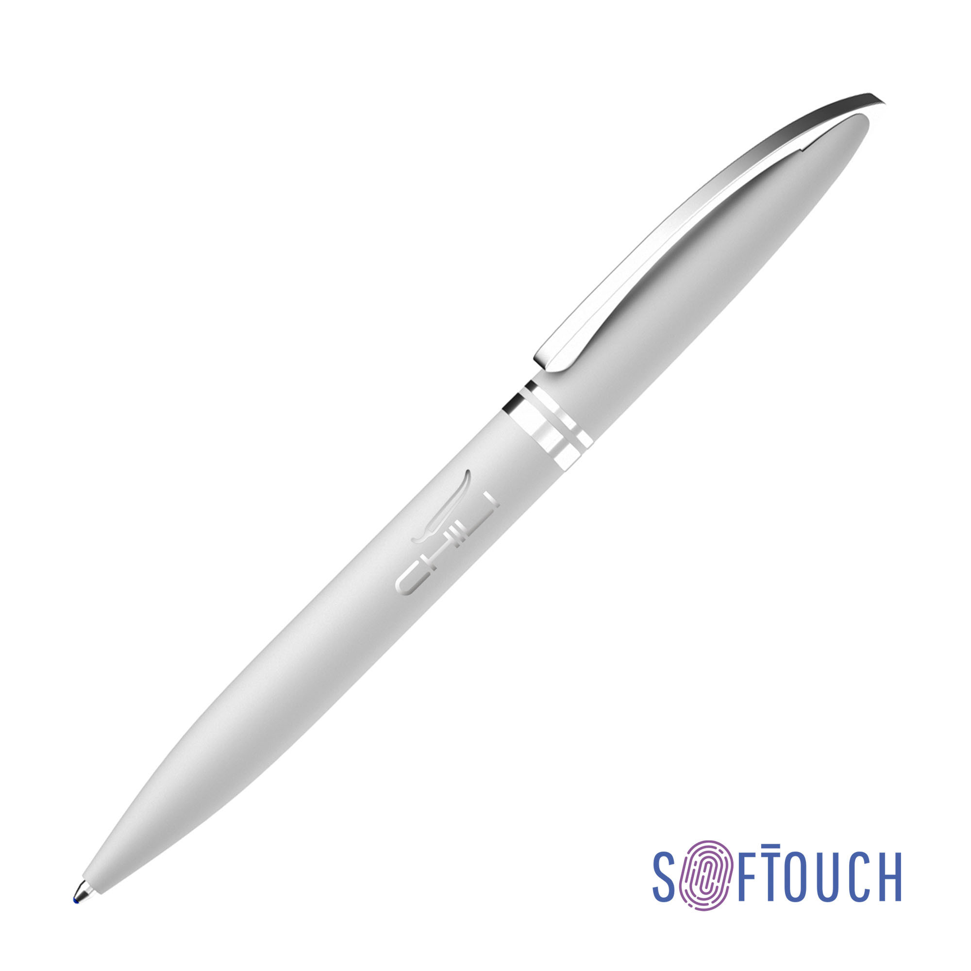 Ручка шариковая "Rocket", белый, покрытие soft touch, арт. 6825-1S - вид 1 из 4