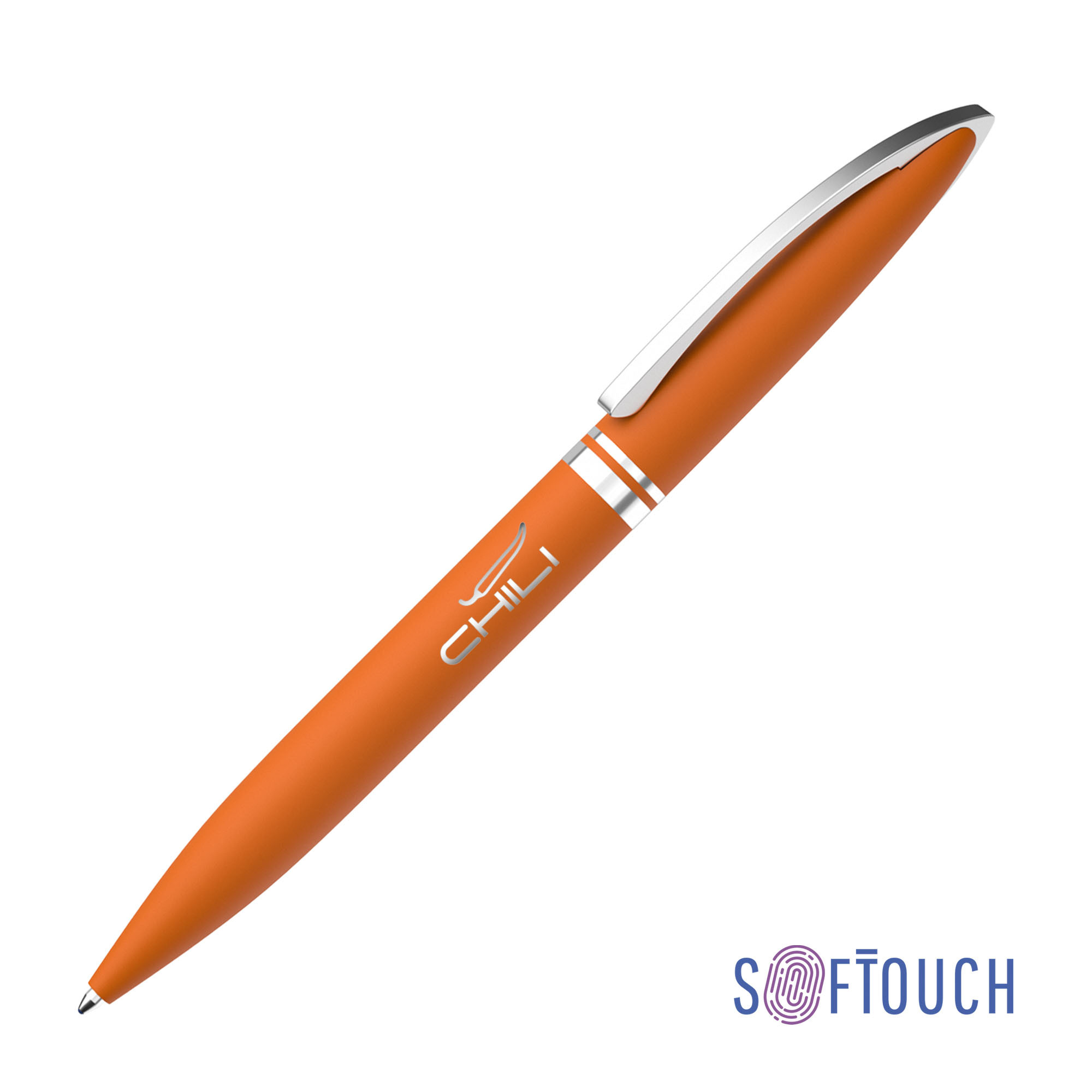 Ручка шариковая "Rocket", оранжевый, покрытие soft touch, арт. 6825-10S - вид 1 из 4