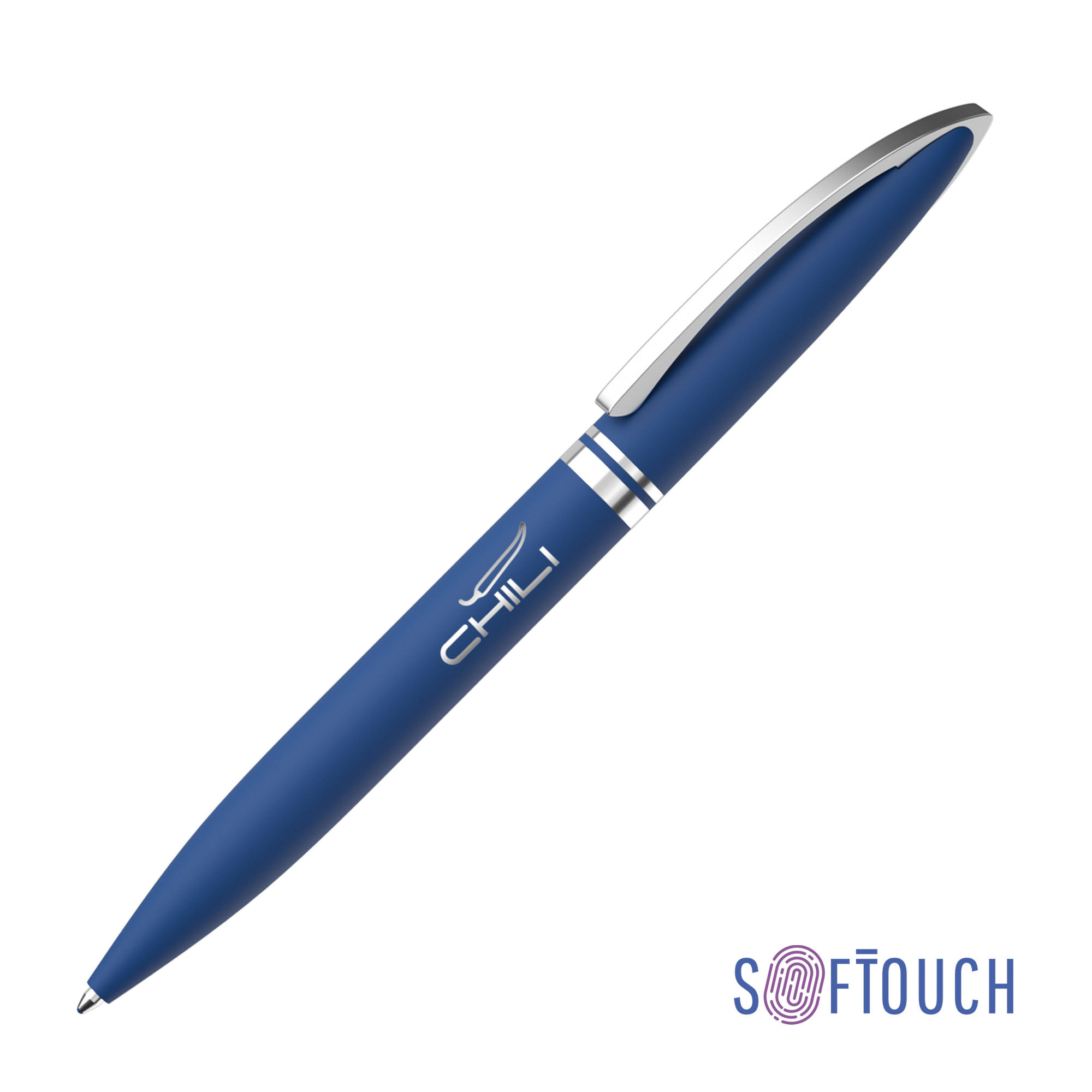 Ручка шариковая "Rocket", темно-синий, покрытие soft touch, арт. 6825-21S - вид 1 из 4