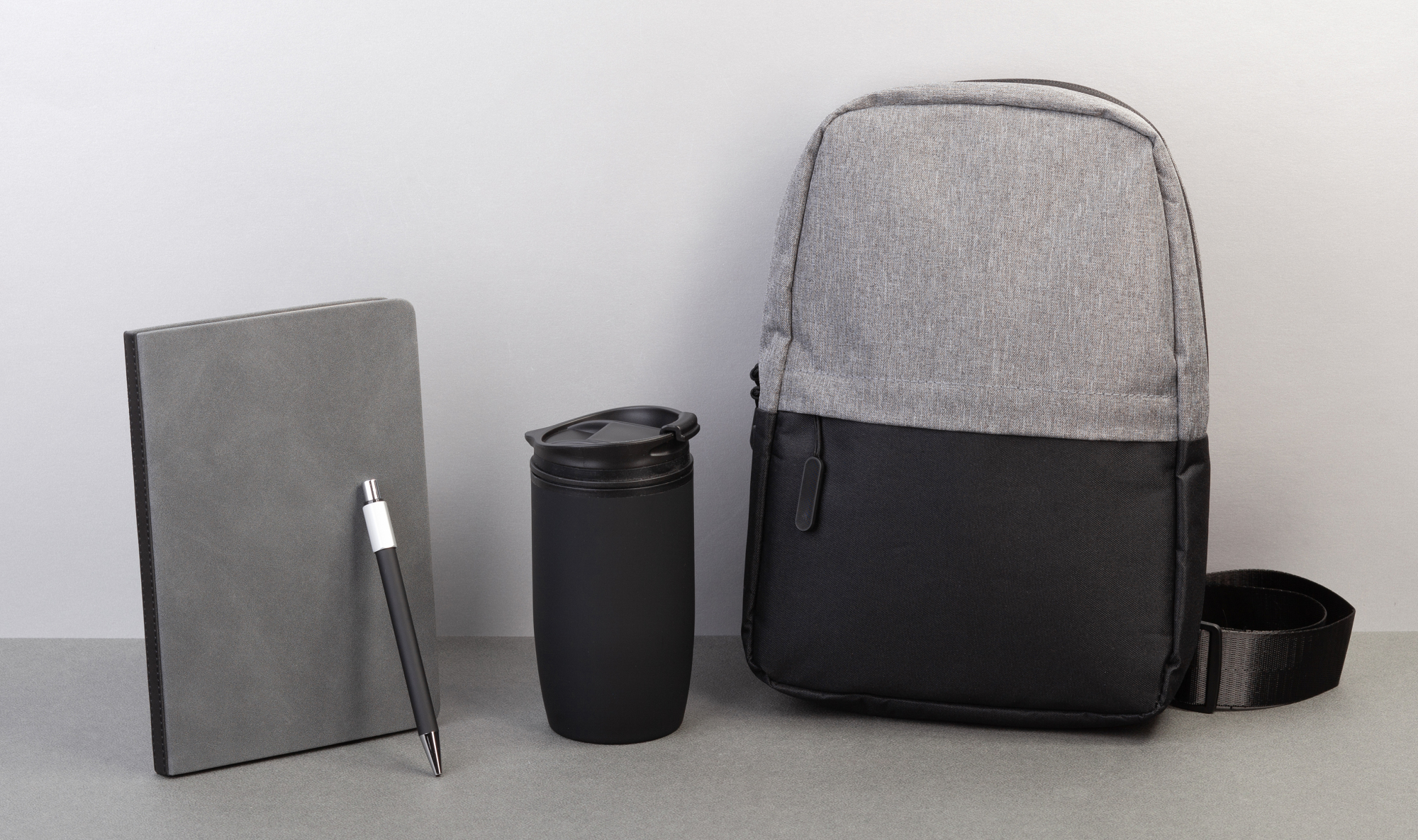 Рюкзак "Single" на одно плечо, серый, арт. 2041 - вид 7 из 7