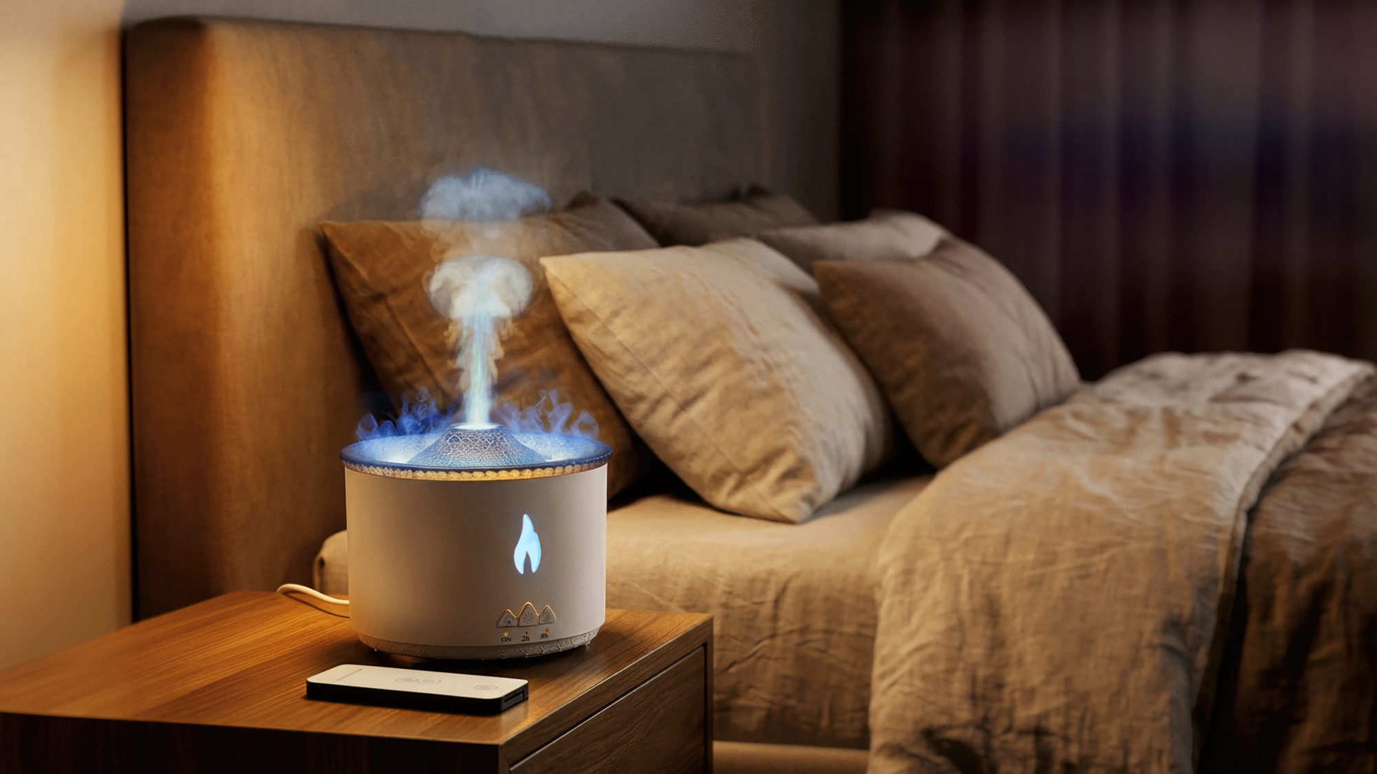 Увлажнитель воздуха "Smart Volcano"с пультом ДУ,  функцией ароматерапии и интерьерной подсветкой , арт. 5415-1R - вид 3 из 10