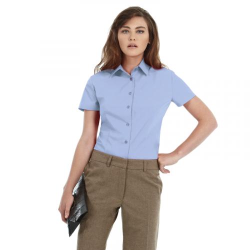 Рубашка женская с коротким рукавом SSL/women, корпоративный голубой/business blue, размер M, арт. 7608-416 - вид 1 из 4