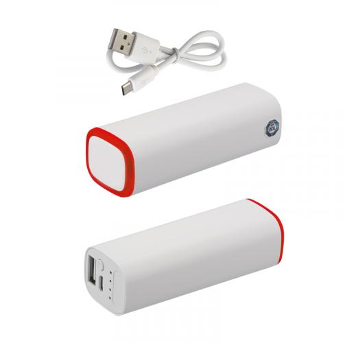 Зарядное устройство POWER+ ёмкостью 2600 mAh, белый/красный прозрачный, арт. KP420U-1/4T - вид 1 из 2