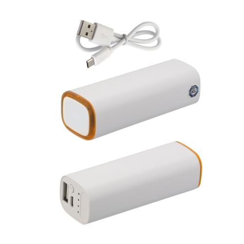 Зарядное устройство POWER+ ёмкостью 2600 mAh, белый/оранжевый прозрачный, арт. KP420U-1/10T - вид 1 из 2