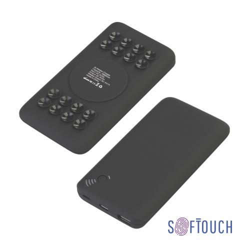 Беспроводное зарядное устройство "Ten SOFTTOUCH", 10000 mAh, черный, арт. 7752-3 - вид 1 из 5