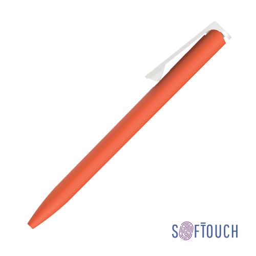 Ручка шариковая "Clive", покрытие soft touch, цвет оранжевый с белым