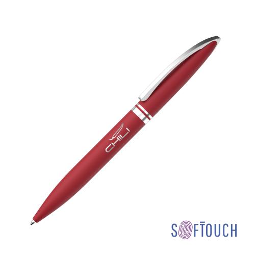 Ручка шариковая "Rocket", покрытие soft touch, цвет красный