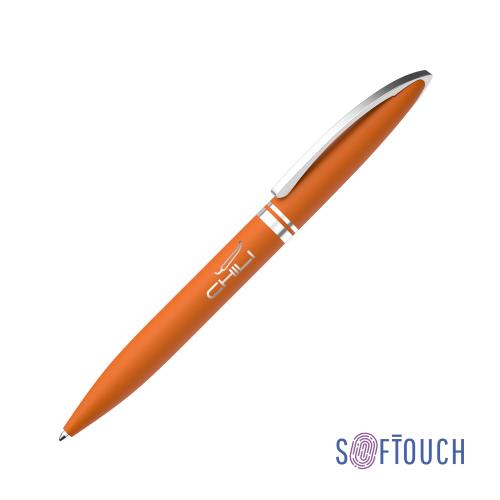 Ручка шариковая "Rocket", покрытие soft touch, цвет оранжевый