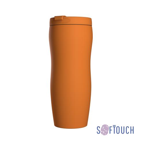 Термостакан "Монтана" 400 мл, покрытие soft touch, цвет оранжевый