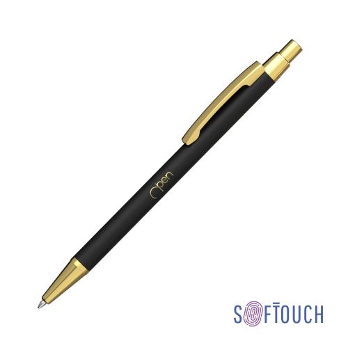 Ручка шариковая "Ray", черный/золото, покрытие soft touch, арт. 7415-3G - вид 1 из 4