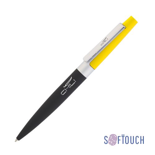 Ручка шариковая "Peri", черный/желтый, покрытие soft touch, арт. 6835-3/8S - вид 1 из 3