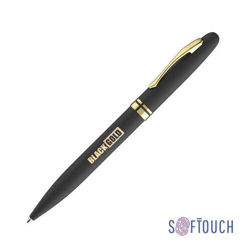 Ручка шариковая "Moon", черный/золото, покрытие soft touch, арт. 6817-3G - вид 1 из 4