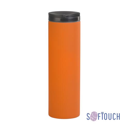 Термостакан "Брайтон" 500 мл, покрытие soft touch, цвет оранжевый