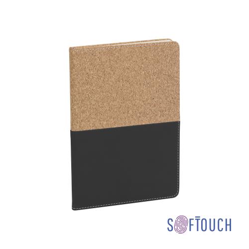 Блокнот "Фьюджи", формат А5, покрытие soft touch+пробка, черный, арт. 3818-3 - вид 1 из 6