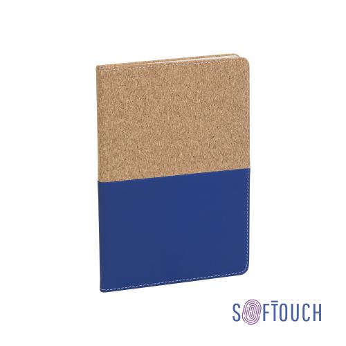 Блокнот "Фьюджи", формат А5, покрытие soft touch+пробка, синий, арт. 3818-2 - вид 1 из 6